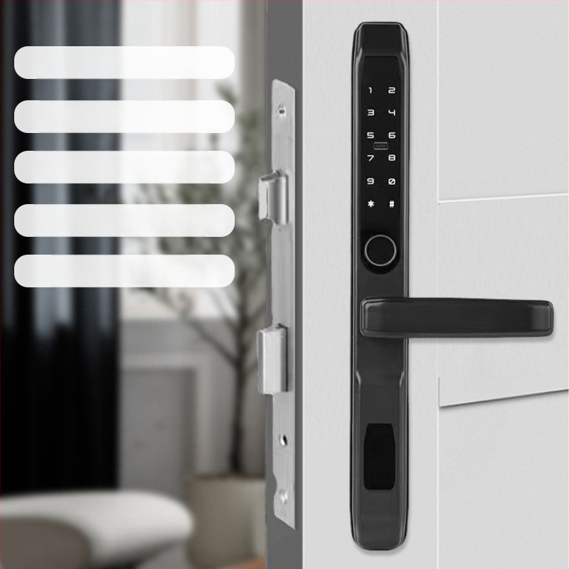 Κλειδαριά με αποτύπωμα δακτυλικού για πόρτες - Ανοξείδωτος χάλυβας, μοντέλο Broken Bridge Aluminum Door, μάρκα Jiadeyi, για ξενοδοχείο