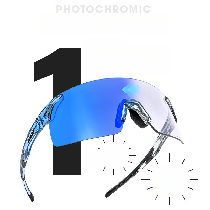 SCVCN Kerékpáros szemüveg, TR90 keret, szélvédett, kompatibilis dioptriás szemüveggel