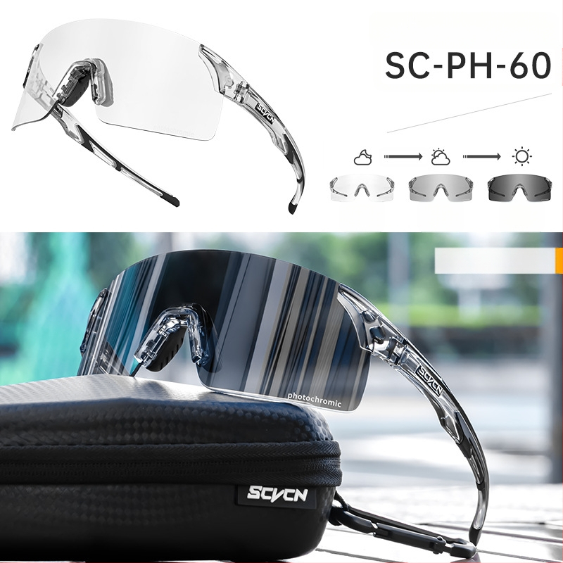 SCVCN Kerékpáros szemüveg, TR90 keret, szélvédett, kompatibilis dioptriás szemüveggel