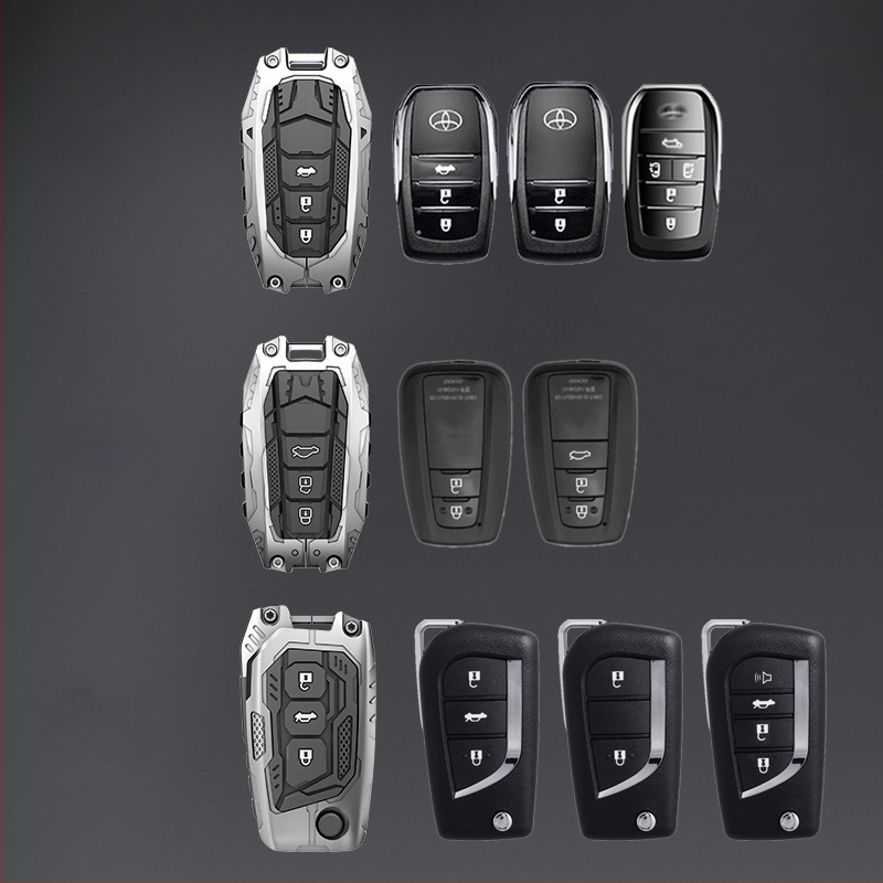 Toyota sulankstomo raktų dėklas – Sibo; medžiaga: cinko lydinys + silikonas; stilius: Trend; Prekės ženklas: Sibo; Automobilis: Toyota (Brand:Sibo; Car: Toyota; Material: zinc alloy, silicone; Style: Trend; Customization: No)