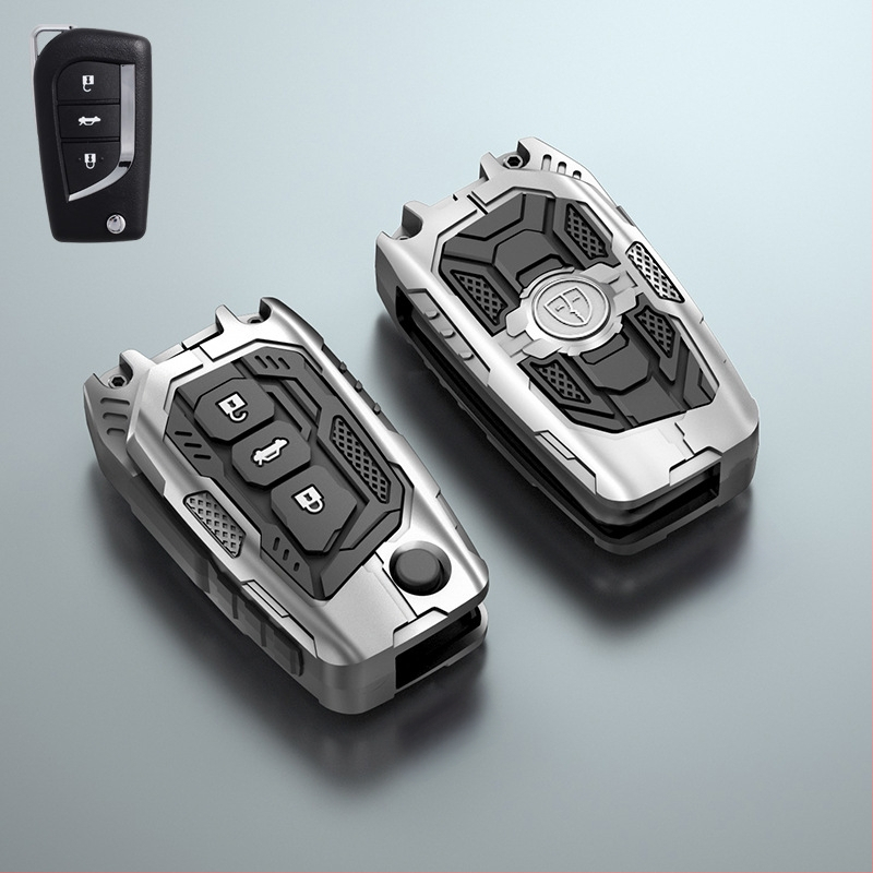Toyota sulankstomo raktų dėklas – Sibo; medžiaga: cinko lydinys + silikonas; stilius: Trend; Prekės ženklas: Sibo; Automobilis: Toyota (Brand:Sibo; Car: Toyota; Material: zinc alloy, silicone; Style: Trend; Customization: No)