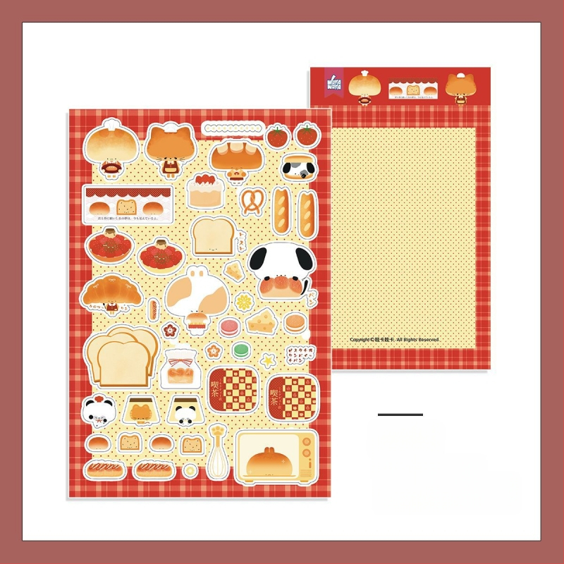 Σετ αυτοκόλλητων ημερολογίου — καρτούν στυλ, χαρτί γραφής, εκτύπωση, μη προσαρμοζόμενο, μάρκα Wowka wowka