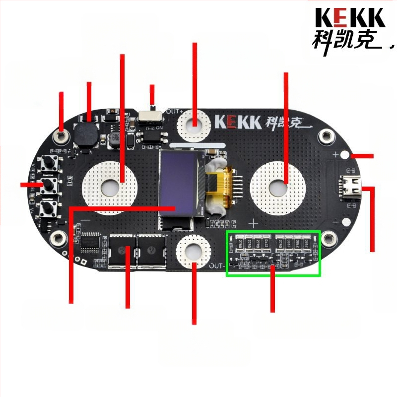 K7 LCD ekranas su išmaniuoju valdymu, dvigubo impulso taškavimo suvirinimo įrenginys, valdymo plokštė Li-ion 18650 baterijoms, DIY priedas, modelis 1003502694