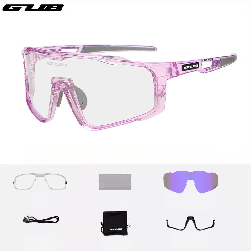 GUB 8000 Dviračių akiniai: poliarizuoti, vėjo atsparūs, dienos-nakties dviguba naudojimas, keičiamų objektyvų