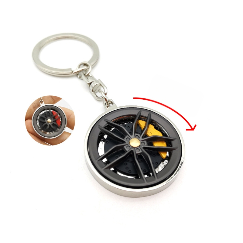 Μπρελόκ μεταλλικό, εμπνευσμένο από ρουλεμάν κεντρικού άξονα τροχού, περιστρεφόμενος δίσκος φρένου, μοντέρνος μινιμαλιστικός σχεδιασμός