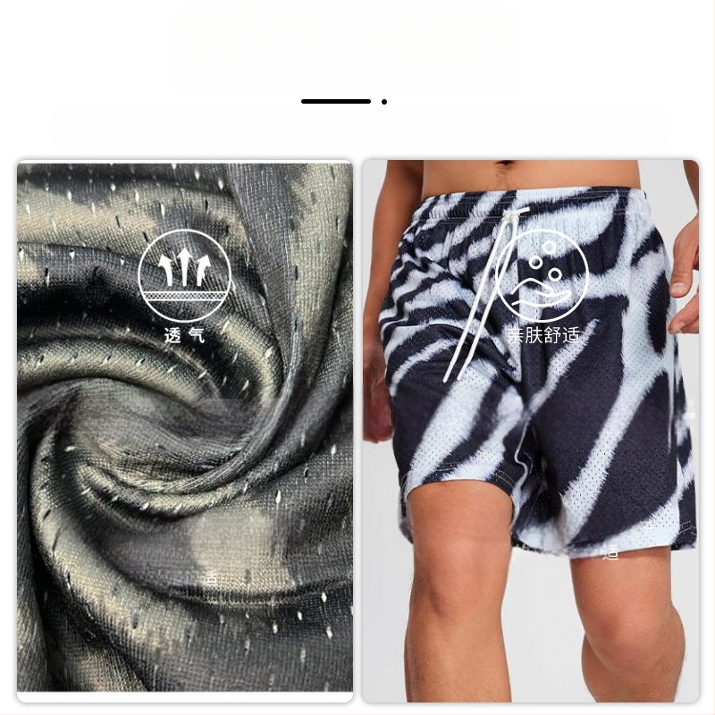 Σορτς με χαλαρή γραμμή από πολυεστέρα, γρήγορο στέγνωμα, μεσαία μέση, unisex ενήλικες