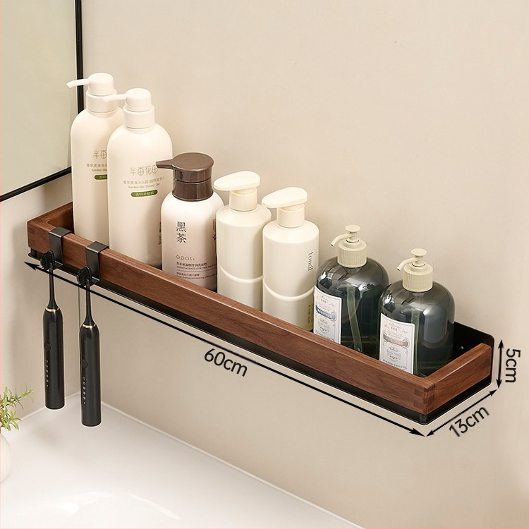 Sieninis vonios laikiklis iš kosminio aliuminio su dažytu paviršiumi, vieno lygio, šiuolaikinis minimalistinis stilius, apkrovos gebėjimas apie 15 kg