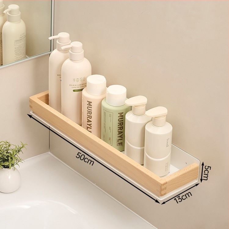 Sieninis vonios laikiklis iš kosminio aliuminio su dažytu paviršiumi, vieno lygio, šiuolaikinis minimalistinis stilius, apkrovos gebėjimas apie 15 kg