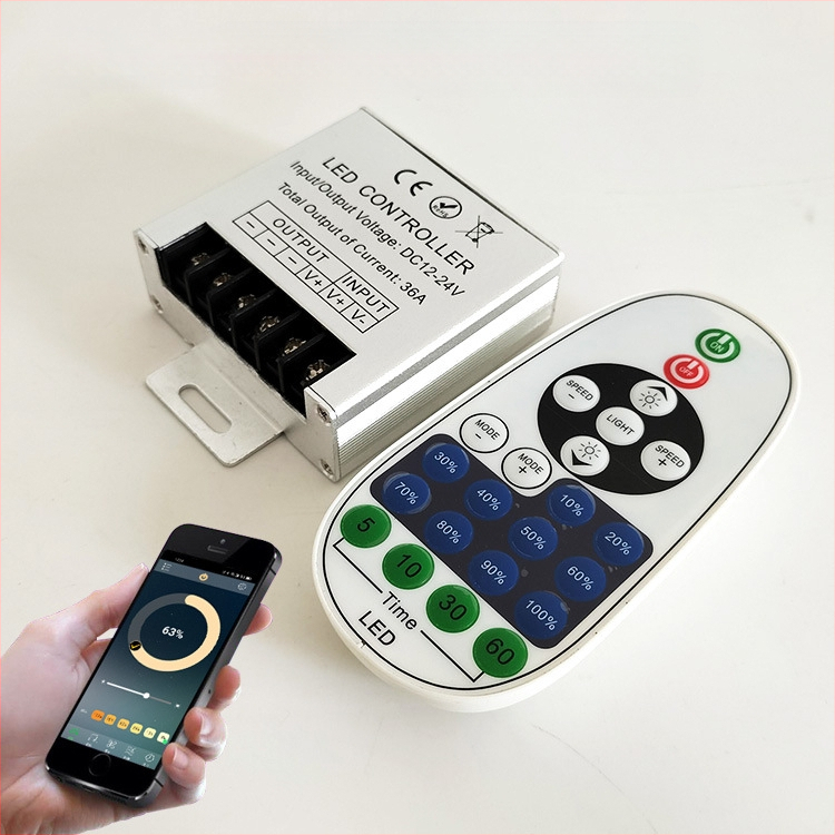 ZHENHUA KY-RF23-D1 RF димер за ниско напрежение LED ленти, DC12-24V, RF23-key дистанционно управление