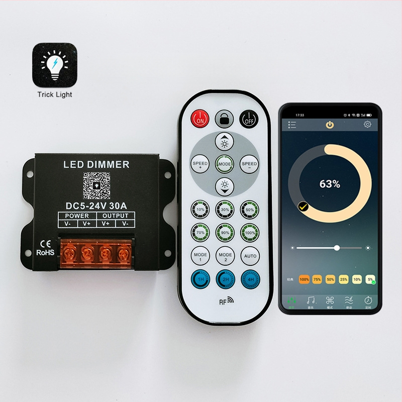 ZHENHUA KY-RF23-D1 RF димер за ниско напрежение LED ленти, DC12-24V, RF23-key дистанционно управление