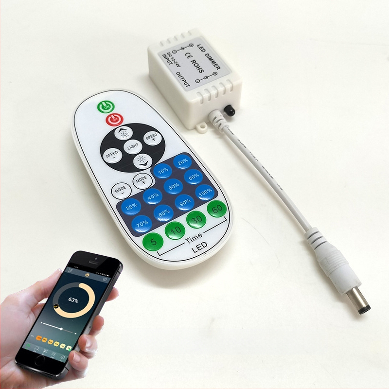 ZHENHUA KY-RF23-D1 RF димер за ниско напрежение LED ленти, DC12-24V, RF23-key дистанционно управление