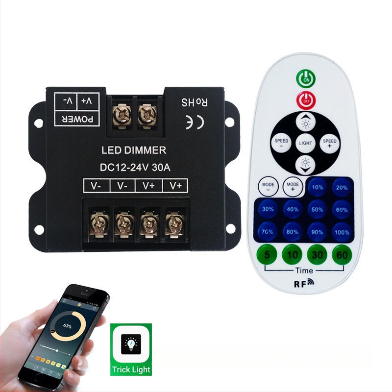 ZHENHUA KY-RF23-D1 RF димер за ниско напрежение LED ленти, DC12-24V, RF23-key дистанционно управление