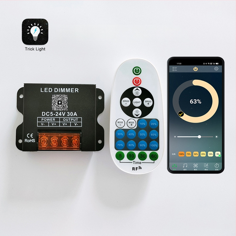 ZHENHUA KY-RF23-D1 RF димер за ниско напрежение LED ленти, DC12-24V, RF23-key дистанционно управление