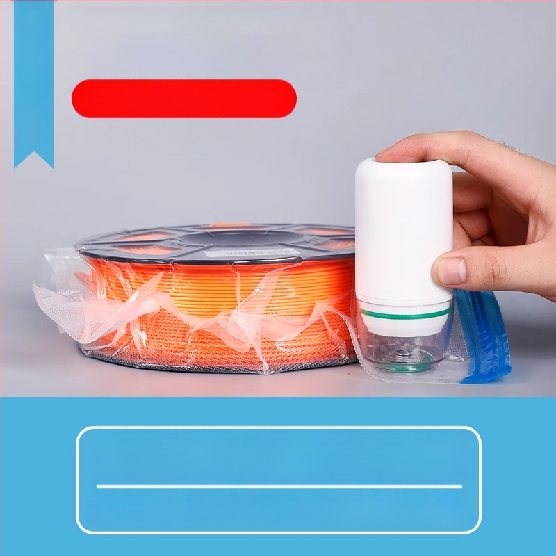 3D spausdinimo filamentų vakuuminės laikymo kišenės, PA+PE medžiaga, vakuuminis suspaudimo tipas, rinkinys 260 vnt., su siurbliu