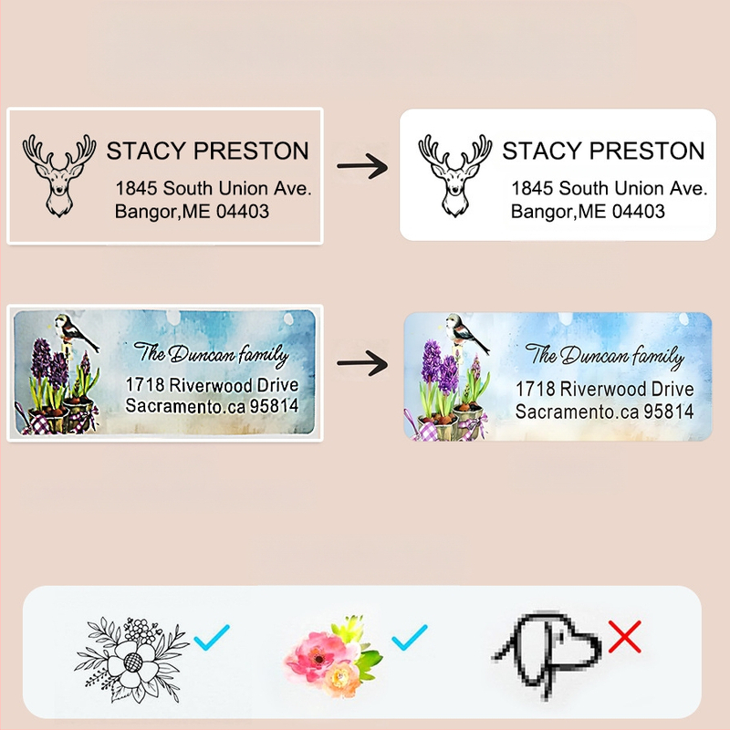 Personalizētas uzlīmes piena tējas krūzēm un piegādes iepakojuma etiķetes – logotipa gatavs dizains, PVC pašlīmējošs materiāls; produkta kods 6325; fotopielāgošana; temperatūras izturība 30°C