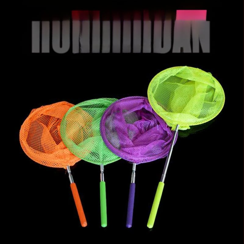 Nerūdijančio plieno ištraukiamas tinklas vabzdžiams gaudyti ir žvejoti, lauko šeimos naudojimui, su maža tinklo galva