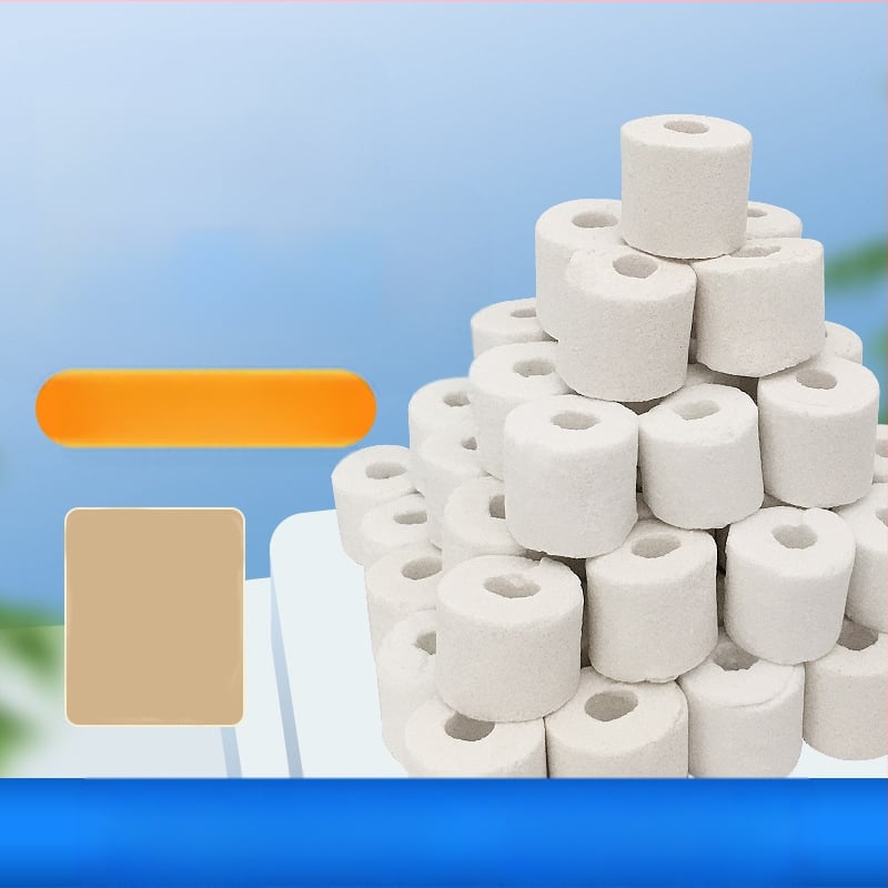 Akvariumui filtravimo terpė: keraminių žiedų ir stiklo žiedų biocheminiam filtravimui, 500 g