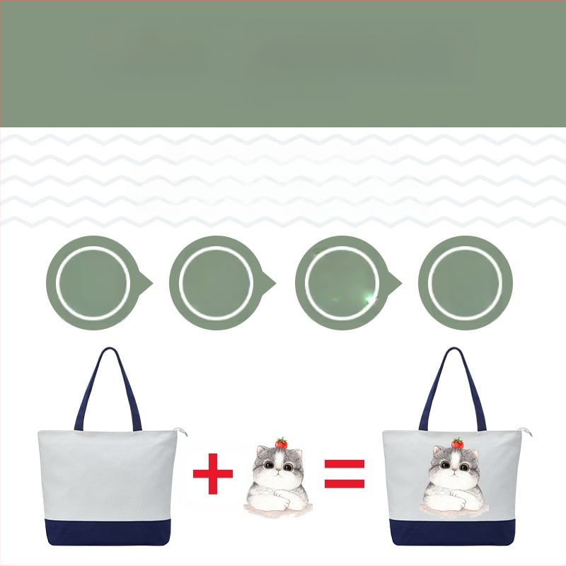 Individualizuota kanvos rankinė su logotipu - didelė talpa, šilumos perdavimo spauda