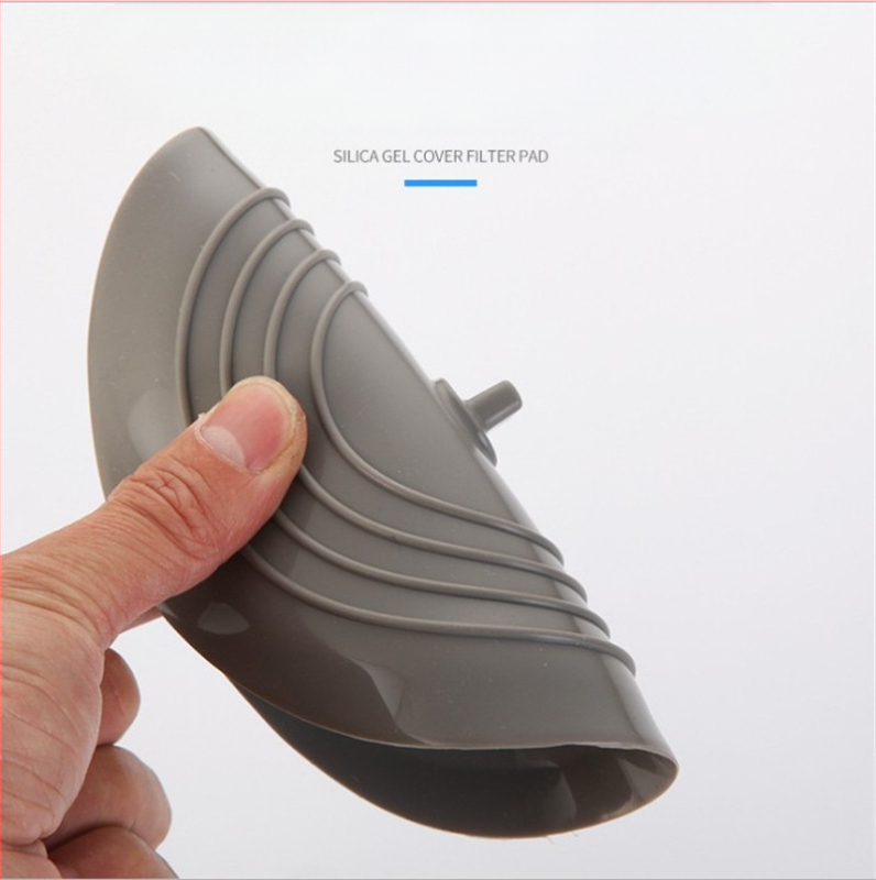 Apskritas silikoninės grindų nuotekų gaubtas su kvapų apsauga, tinka voniai ir virtuvei | šiuolaikinis minimalistinis stilius