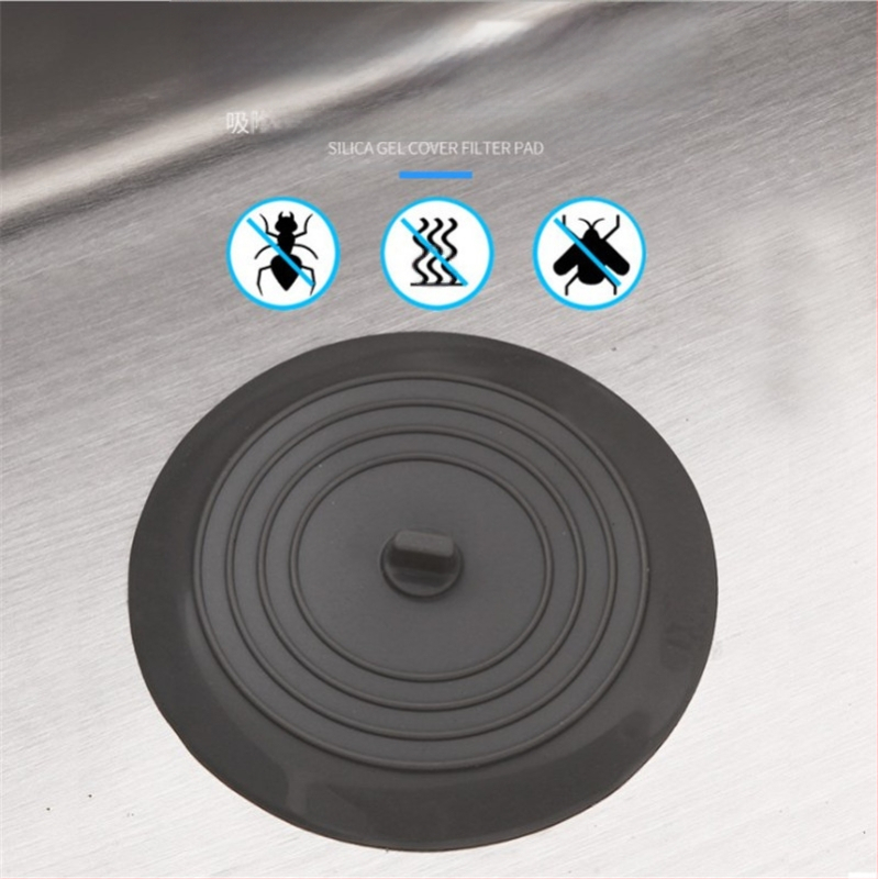 Apskritas silikoninės grindų nuotekų gaubtas su kvapų apsauga, tinka voniai ir virtuvei | šiuolaikinis minimalistinis stilius