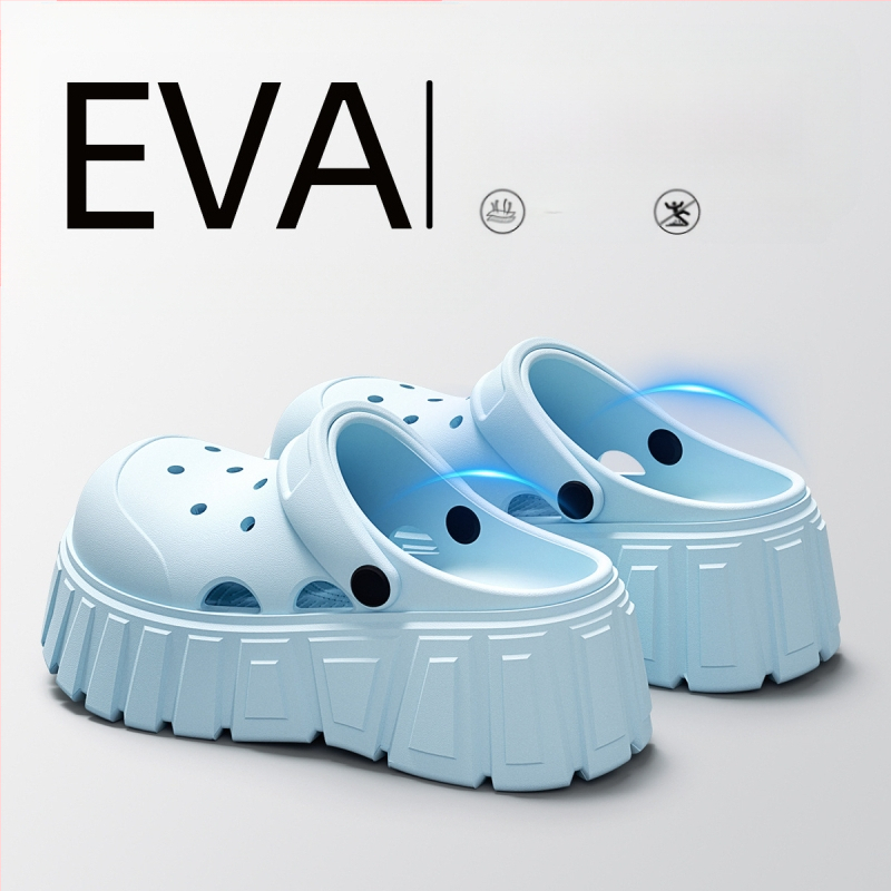 Crocs γυναικεία σάνδαλα με παχύ πάτο, αναπνεύσιμη EVA άνω επιφάνεια, EVA σόλα 3.5 cm+, κατασκευή injection-molded, Καλοκαίρι 2025