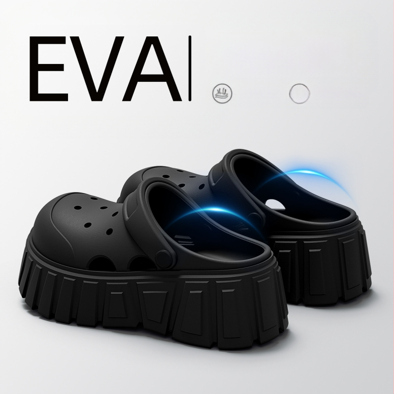 Crocs γυναικεία σάνδαλα με παχύ πάτο, αναπνεύσιμη EVA άνω επιφάνεια, EVA σόλα 3.5 cm+, κατασκευή injection-molded, Καλοκαίρι 2025