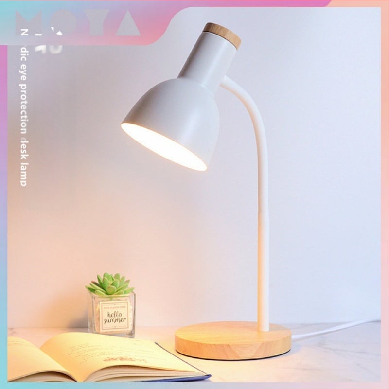 Nordic LED γραφείο φωτιστικό με προστασία ματιών - CRI ≥90, ρεύμα 220V από πρίζα, μεταλλικό αβαζούρ, διακόπτης κουμπί