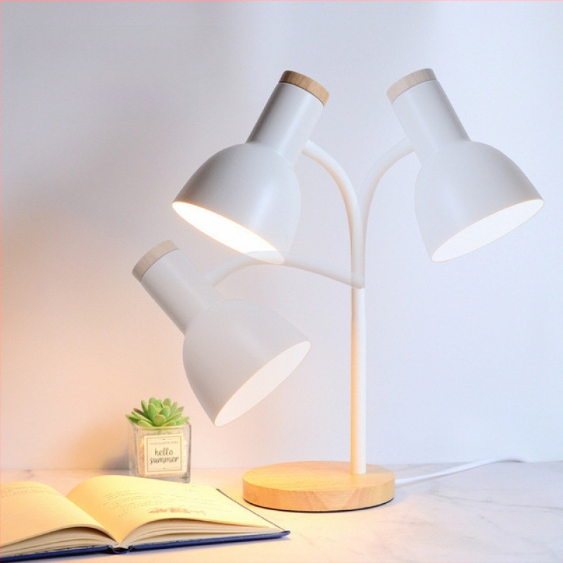 Nordic LED γραφείο φωτιστικό με προστασία ματιών - CRI ≥90, ρεύμα 220V από πρίζα, μεταλλικό αβαζούρ, διακόπτης κουμπί