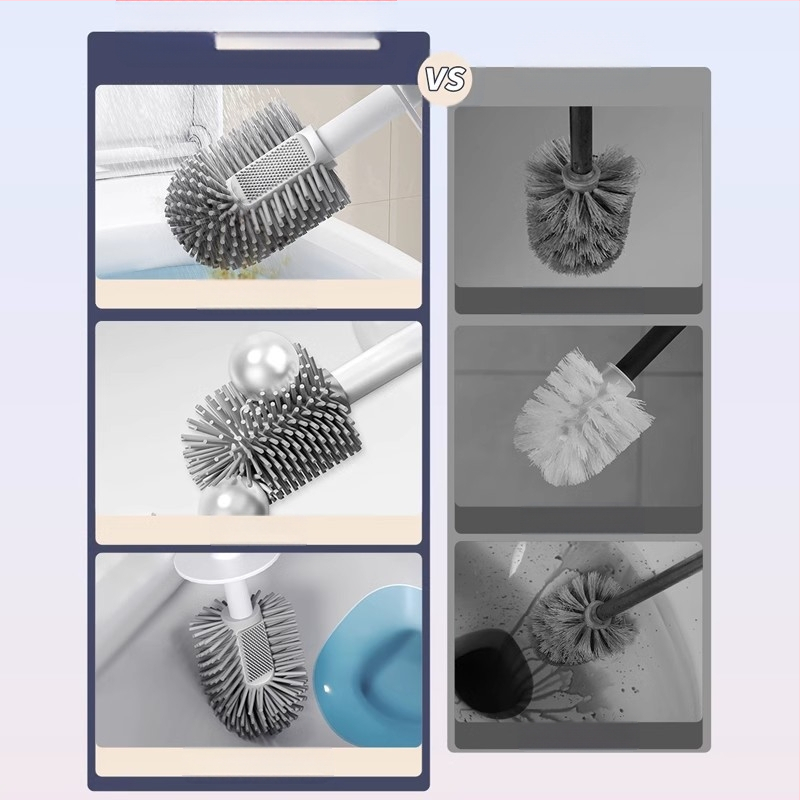 Silikoninis tualeto šepetėlis, sieninis montavimas, dizainas be mirusio kampo – Good Helper