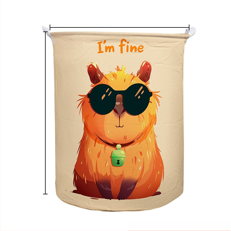 Medvilninis kanvas skalbinių krepšys ir žaislų organizatorius – daugiafunkcinė saugojimo kuprinė, šiuolaikiškas minimalistinis stilius, drabužiams ir aksesuarams, Prekės ženklas: Little Girl Picking Mushrooms