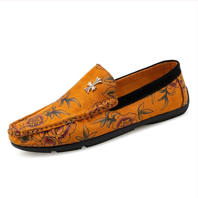 Vyriški kasdieniniai slip-on bateliai su mikropluošto viršutine, gumos padą, apvaliu nosimi, PU įdėklu, kvėpuojantys ir neslidūs