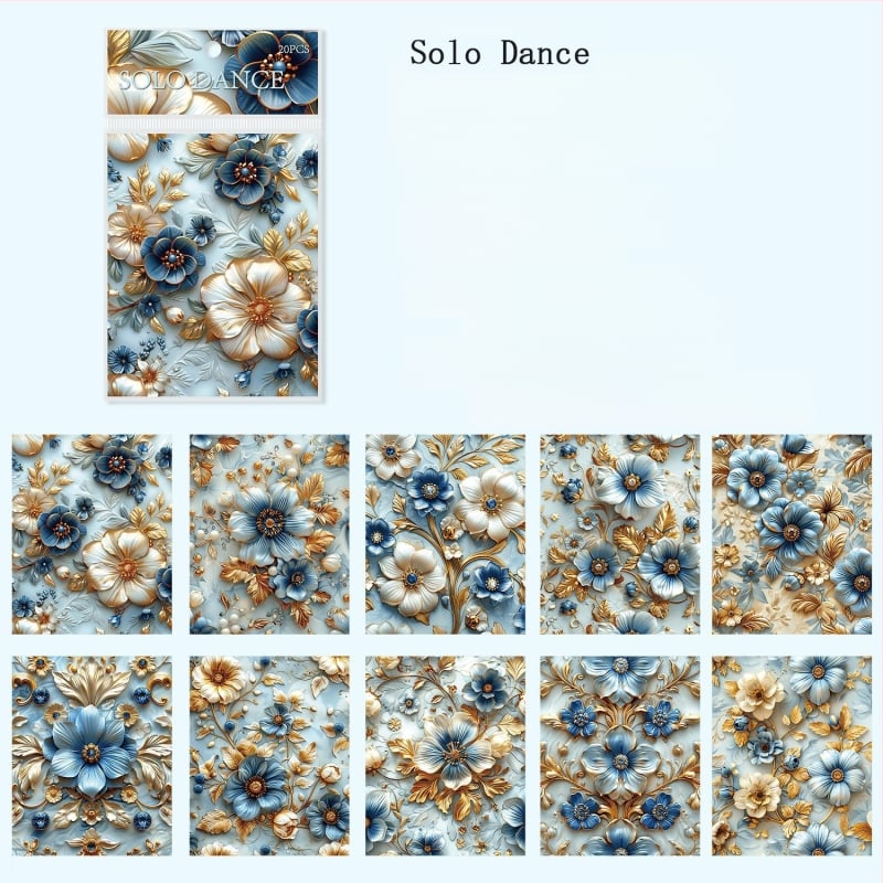 Žurnāls, Ancient Forest Cocoa Style sērija, Retro Rococo, balts kraftpapīrs, Drukāts