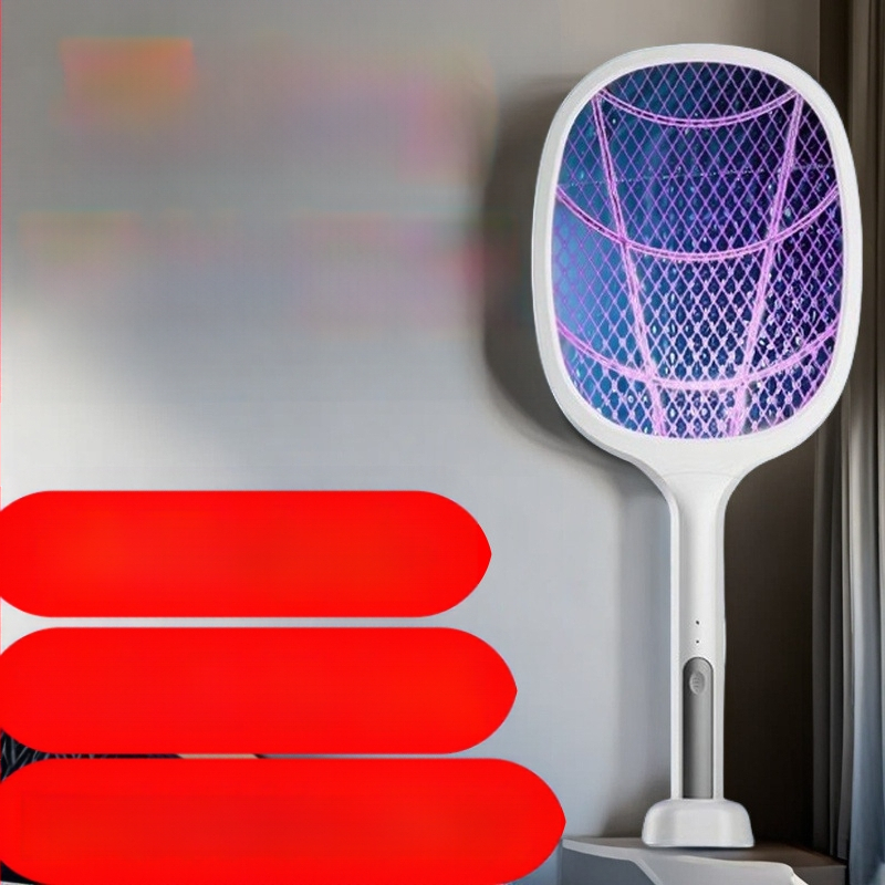 Elektrinis uodų plaktukas su LED apšvietimu, aliumininė tinklelis, įmontuota baterija iki 500 mAh, aprėptis iki 10 m², daugiapakopis reguliavimas