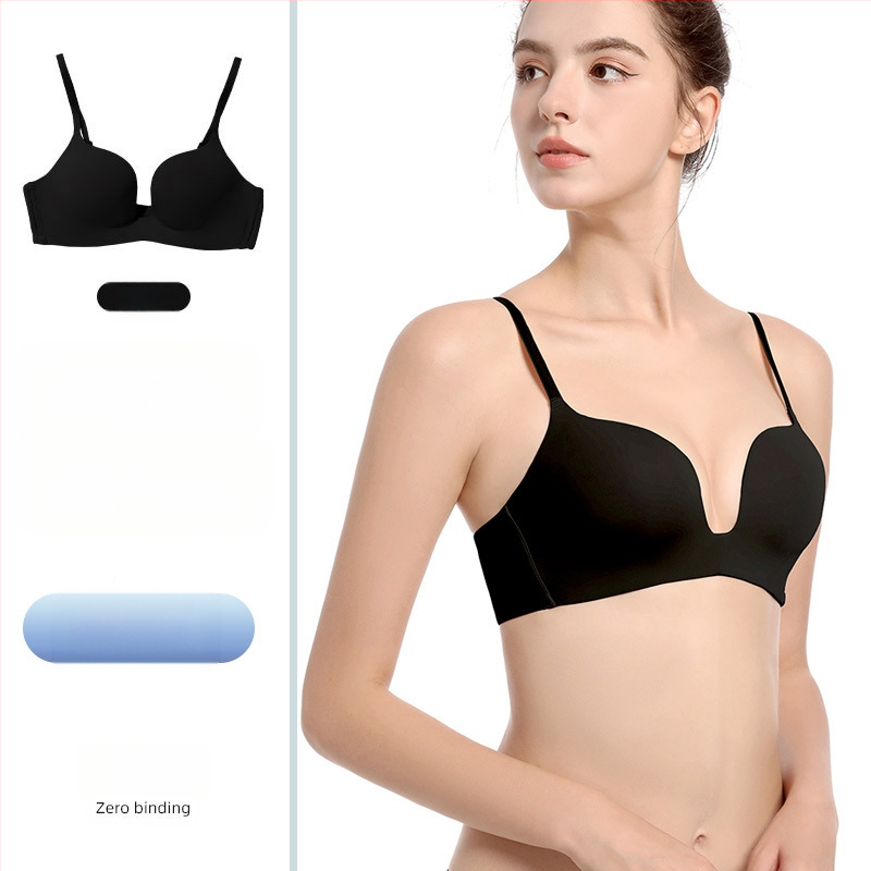 Moteriška belaidė liemenėlė, 3/4 puodeliai, plonas formuotas nailonas su poliesterio įdėklu, užpakalinė dviguba užsegimo kilpa