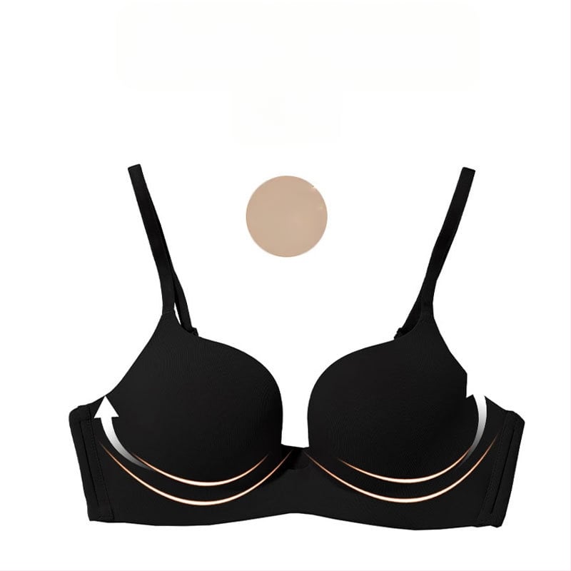 Moteriška belaidė liemenėlė, 3/4 puodeliai, plonas formuotas nailonas su poliesterio įdėklu, užpakalinė dviguba užsegimo kilpa