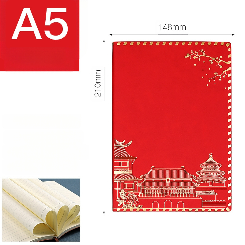 Užrašų knygelė su imitacinės odos viršeliu, klijuotas įrišimas, Dowling popierius, 100 puslapių