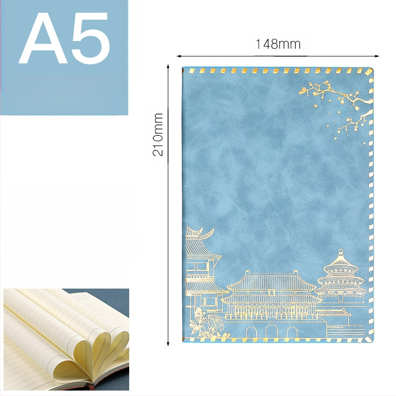 Užrašų knygelė su imitacinės odos viršeliu, klijuotas įrišimas, Dowling popierius, 100 puslapių