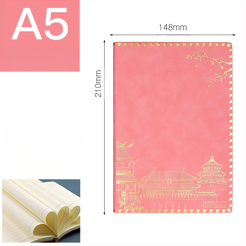 Užrašų knygelė su imitacinės odos viršeliu, klijuotas įrišimas, Dowling popierius, 100 puslapių