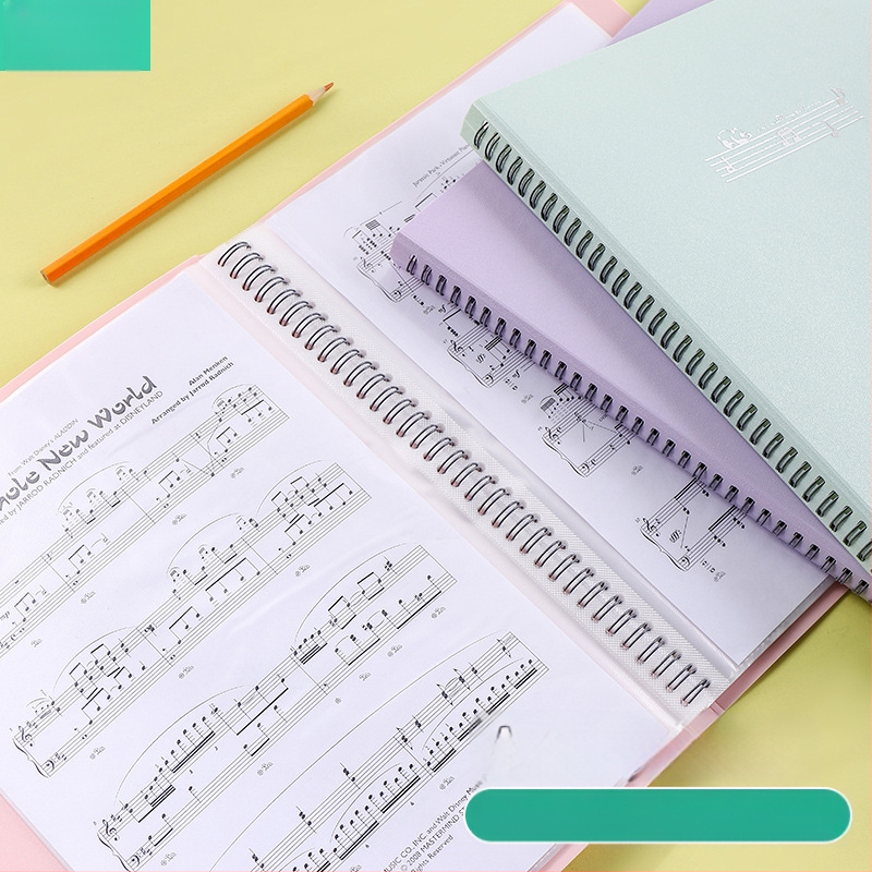 Πλαστικός φάκελος παρτιτούρων πιάνου με πολλαπλές σελίδες, πάχος πλάκας 85C, δυνατότητα εκτύπωσης λογότυπου