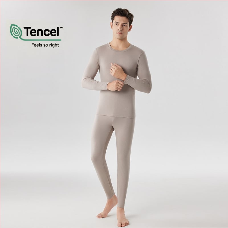 Vyrų Modalinis šiluminis apatinių komplektas — plonas audinys, 160 g/m², vidutinė šiluma, kvėpuojantis