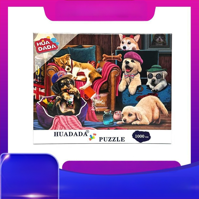 Plokščias dėlionė su peizažu - popierius, pritaikyti vaizdai, 24 vnt dėžėje