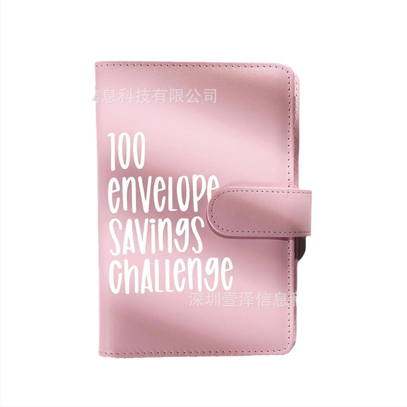 100 vokų iššūkio aplankas, dirbtinės odos viršelis, laisvas įrišimas, 25 lapai popieriaus iš medienos masės