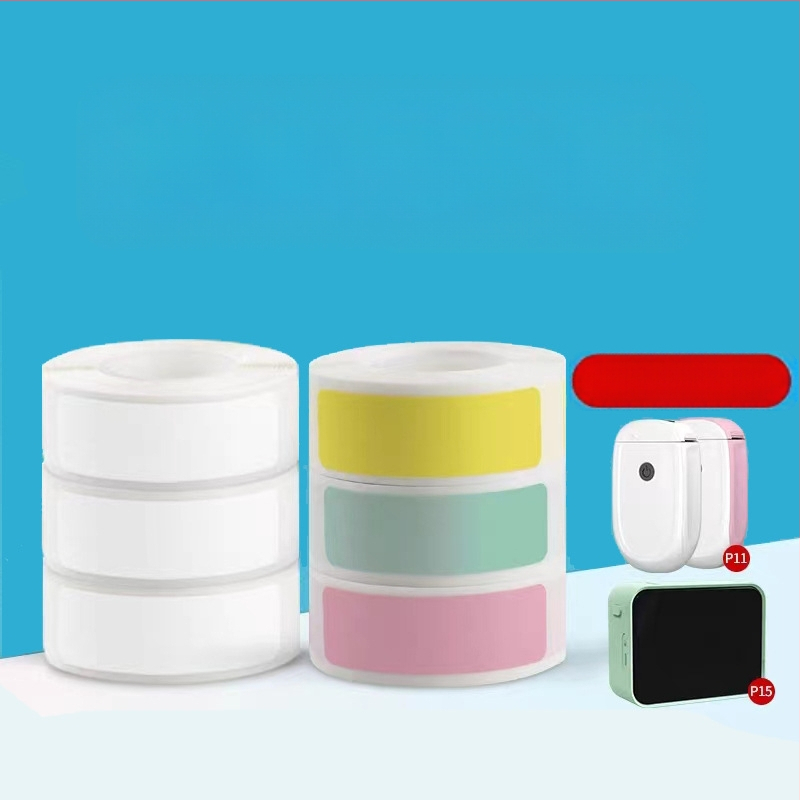 P11/P15 címkepapír címkenyomtatóhoz — termikus szintetikus papír, 75G, víz alapú ragasztó, vízálló és szakadásálló, kompatibilis a P11/P15-tel