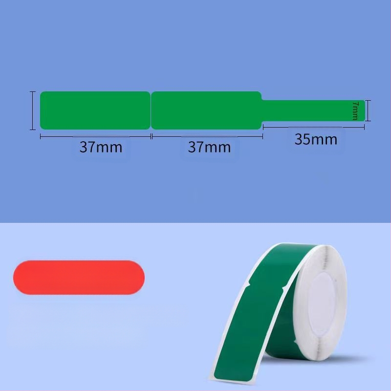 P11/P15 címkepapír címkenyomtatóhoz — termikus szintetikus papír, 75G, víz alapú ragasztó, vízálló és szakadásálló, kompatibilis a P11/P15-tel