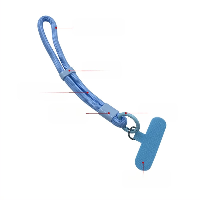 Телефонна каишка от полиестер, пластмасова катарама, геометрична висулка, ръчна изработка