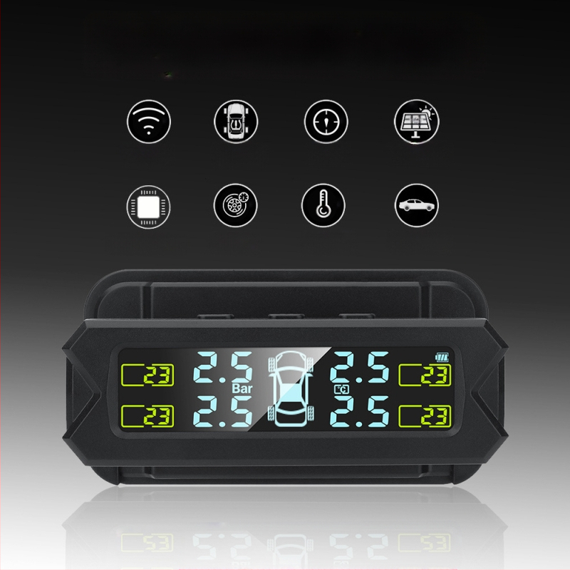 Che Shitong TPMS jutiklis padangų slėgio stebėjimui TY21-22 — diapazonas 0-8 Bar, skaitmeninis ekranas, elektroninis matuoklis, mini forma