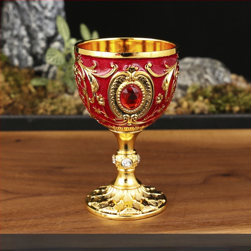 Europos stiliaus metalinis spiritų stiklas, lydinys, šiaurinis gėlių dizainas, Manny prekės ženklas, svoris 60 g