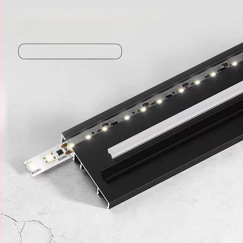 Алуминиев подов борд с повърхностно монтирана LED лента – модерен стил, OEM персонализиране