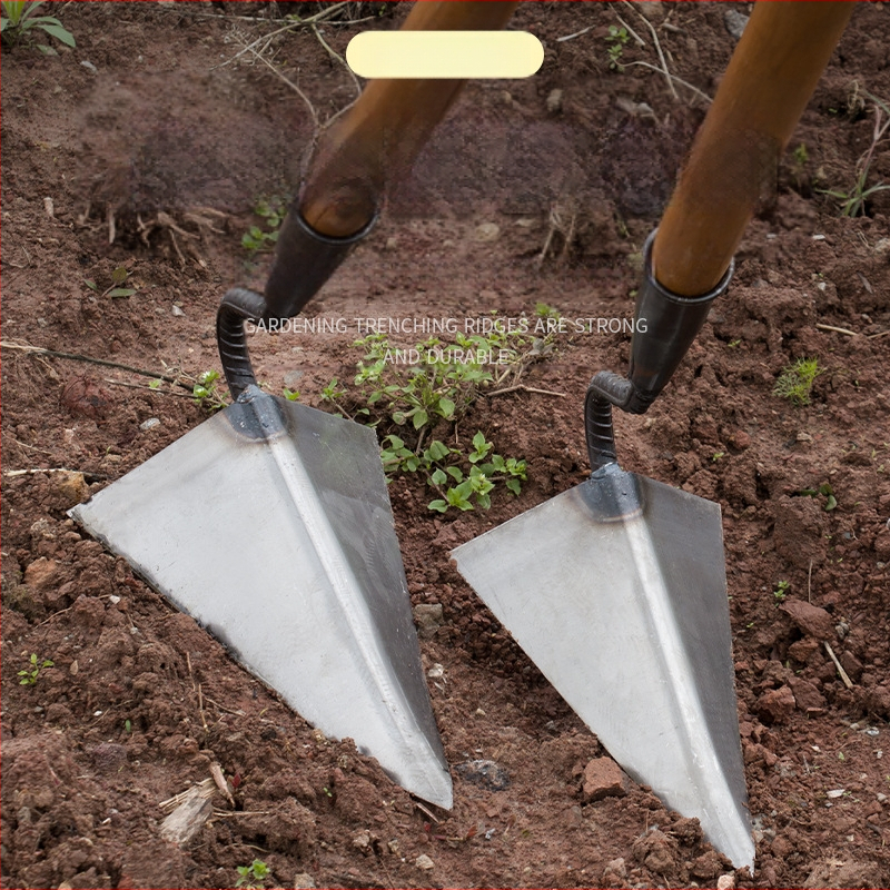 Rankinis kanalo kultivatorius su kriaušės formos galvute, mangano plienas, trikampė smaigalio galvutė