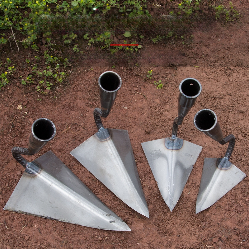 Rankinis kanalo kultivatorius su kriaušės formos galvute, mangano plienas, trikampė smaigalio galvutė